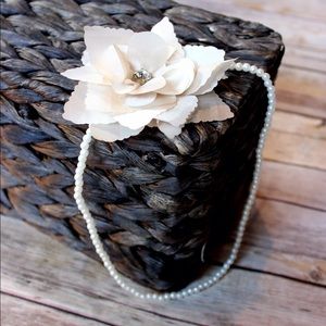 Porcelain White Pearl Headband