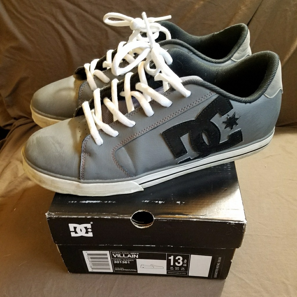 Mens DC Villan Shoes in Grey