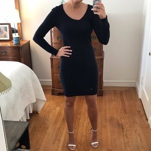 Navy knit dress
