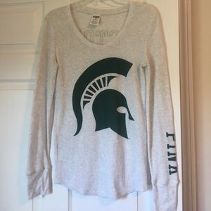 PINK Victoria's Secret Tops - **lowered** VS PINK Michigan State thermal PINK Victoria's Secret Tops - **lowered** VS PINK Michigan State thermal