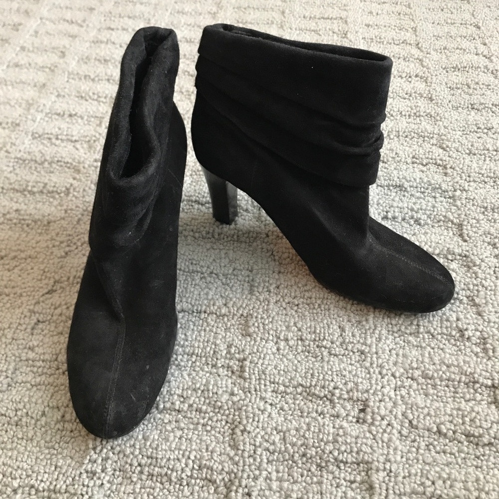 Nine West black suede booties. Size 6.5