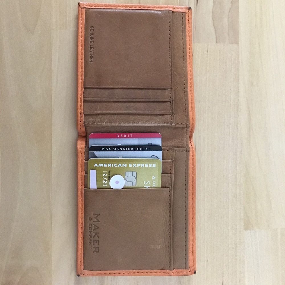 Maker & Co orange/brown wallet