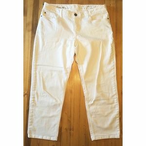 White Denim Capris