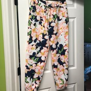 J.Crew floral print joggers