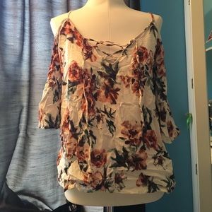 White top floral pattern