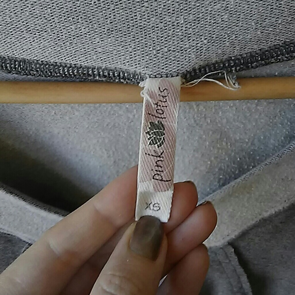 Athleta Gray Pink Lotus Sweatshirt - Picture 2 of 3