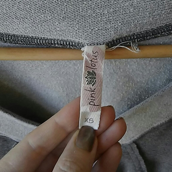 Athleta Gray Pink Lotus Sweatshirt - Picture 2 of 3