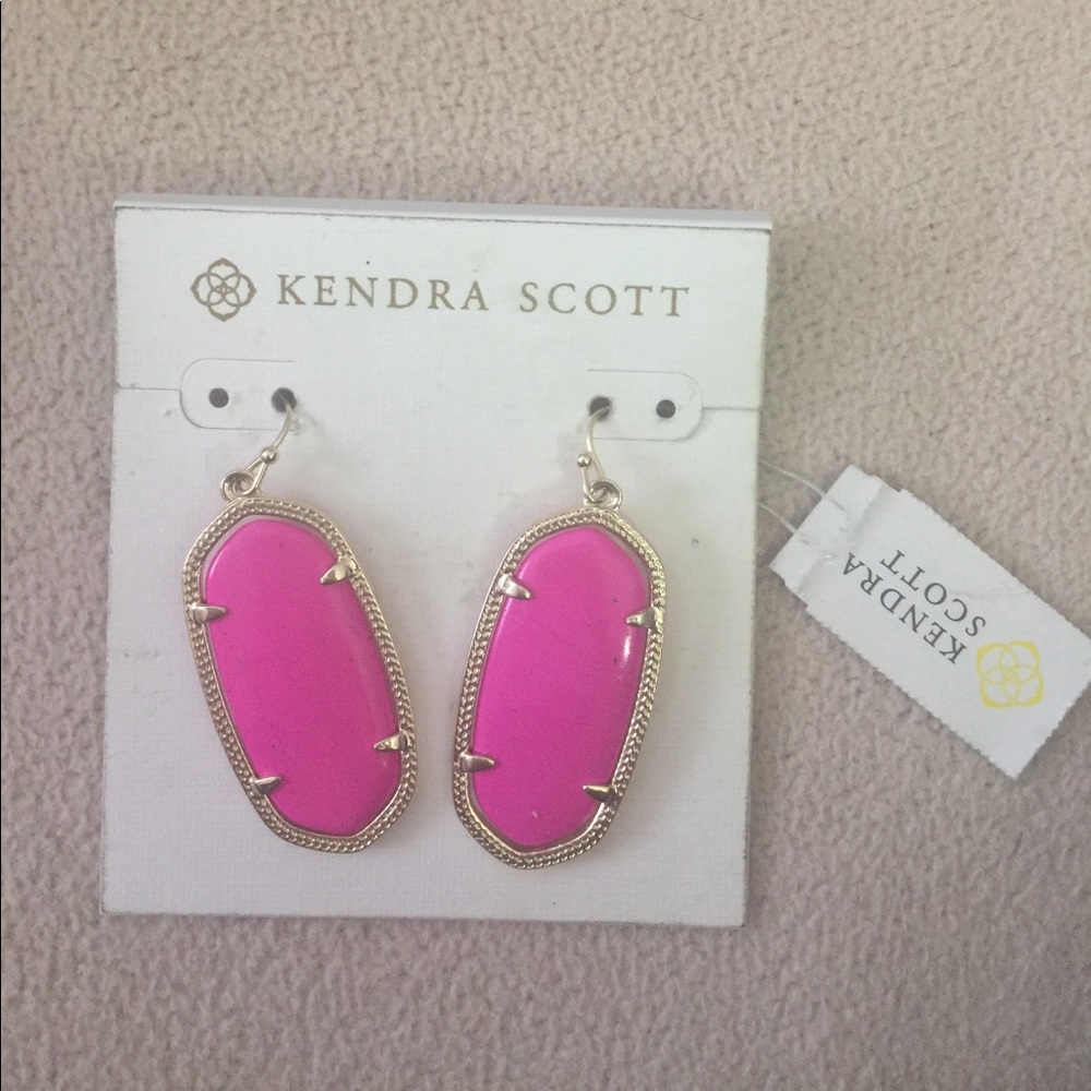 Kendra Scott pink & gold earrings