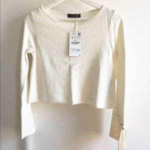 NEW ZARA Knit White blouse
