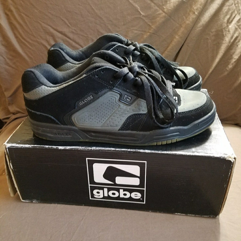 Mens Black Scribe Globe Sneakers