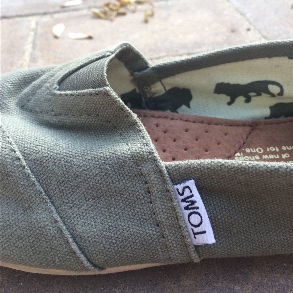 TOMS Army Green Shoes