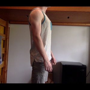 On The Byas Blue and White Tank