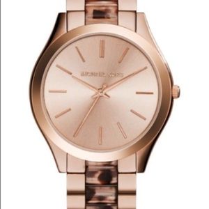 Michael Kors Women's Rose Gold-Tone Slim Watch