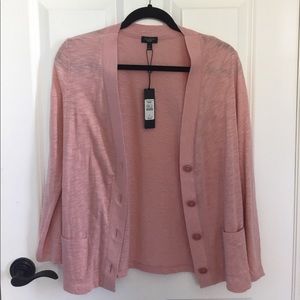 Talbots Petite Pink Light Cardigan Talbots Petite Pink Light Cardigan