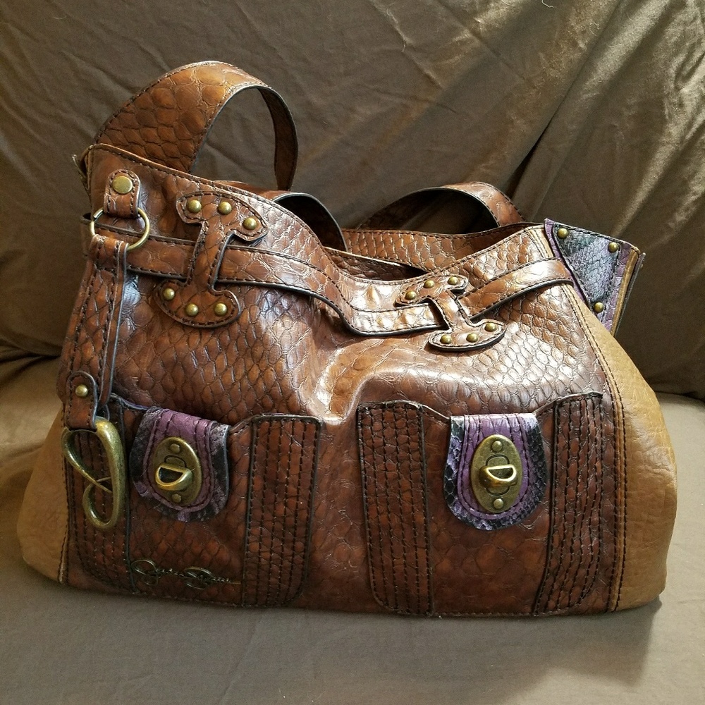 Brown & Multi Colored Jessica Simpson Handbag