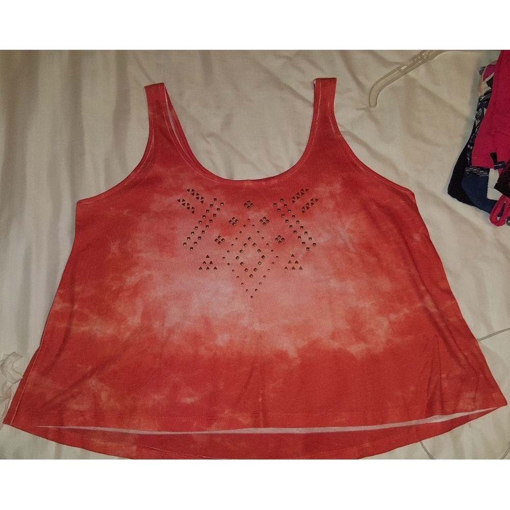 Orange acid washed Arizona Jean Company tank