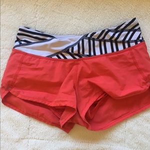 Rare Lululemon Red Speed Shorts