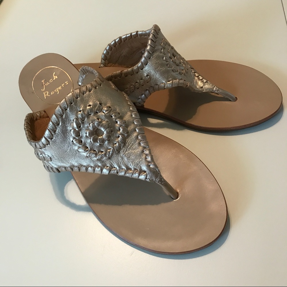 NWOB Jack Rogers gold sandals