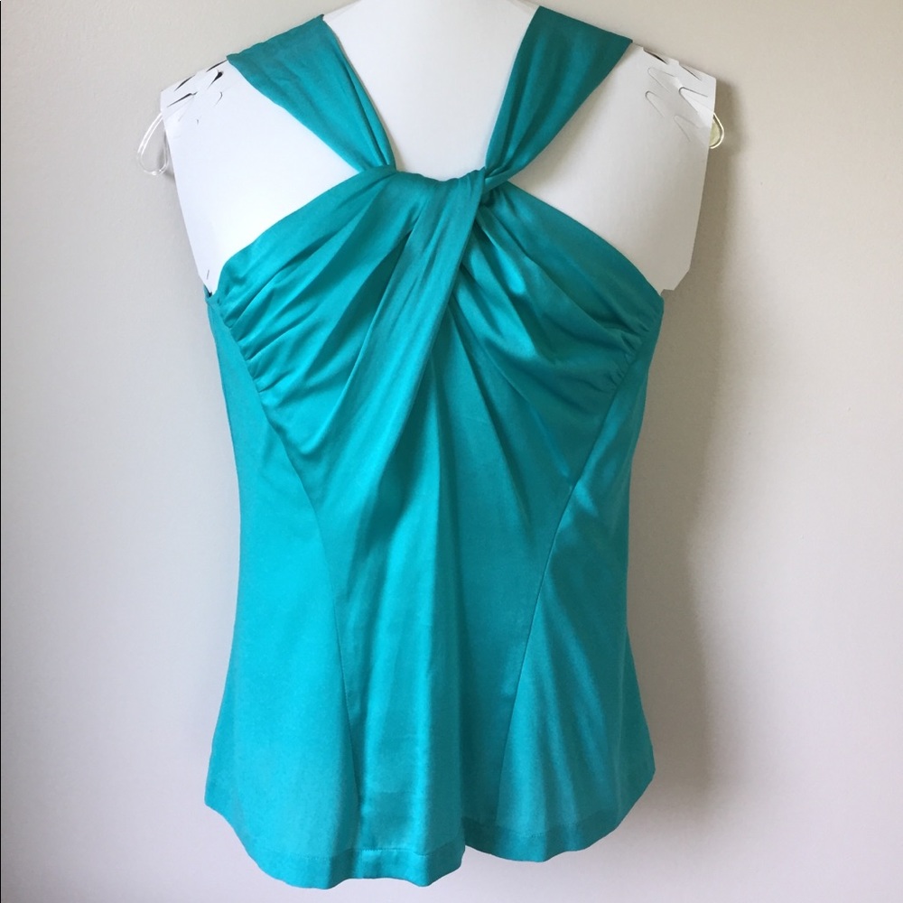 100% silk Cache Teal Blouse
