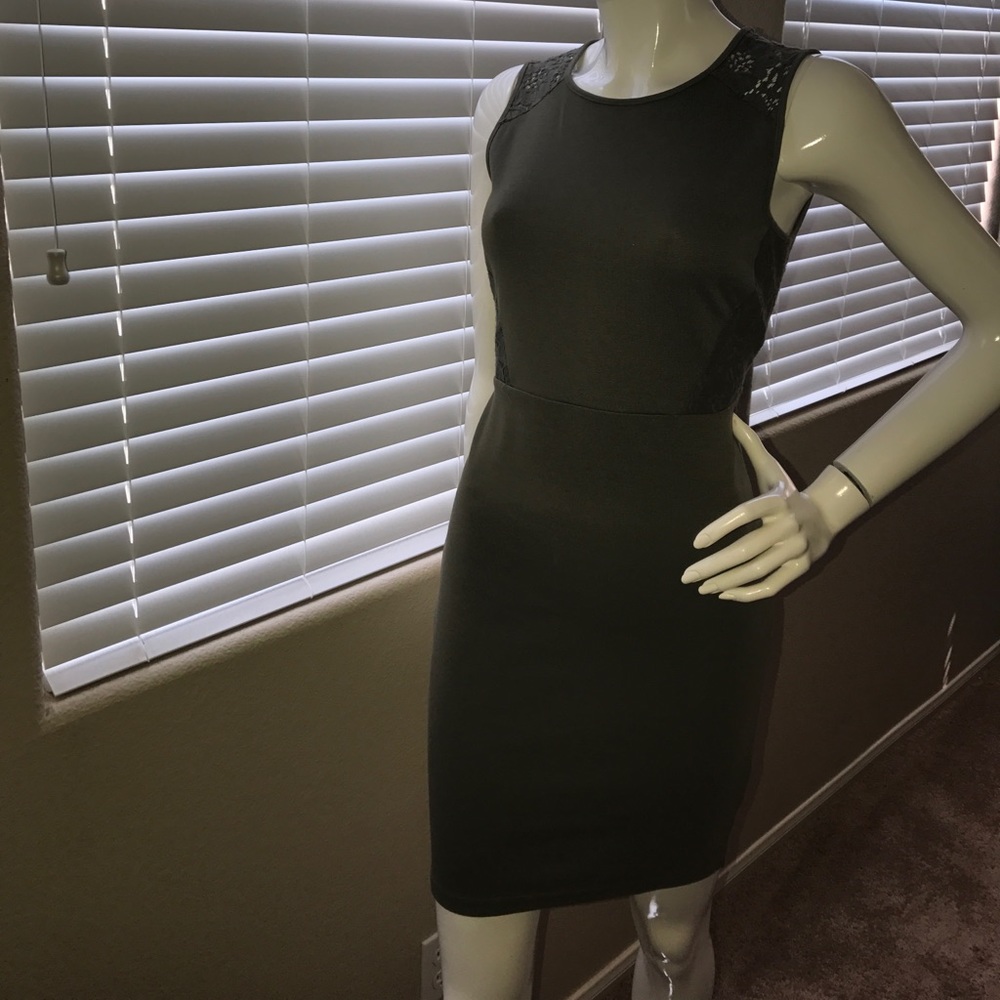 H&M lace back bodycon dress