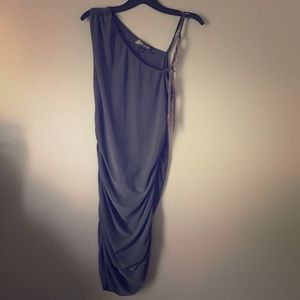 Tight fighting gray dress