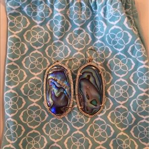 Kendra Scott Danielle earrings in abalone shell