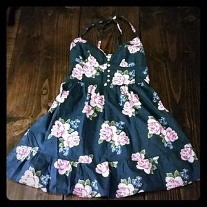 Blue spaghetti strap summer dress