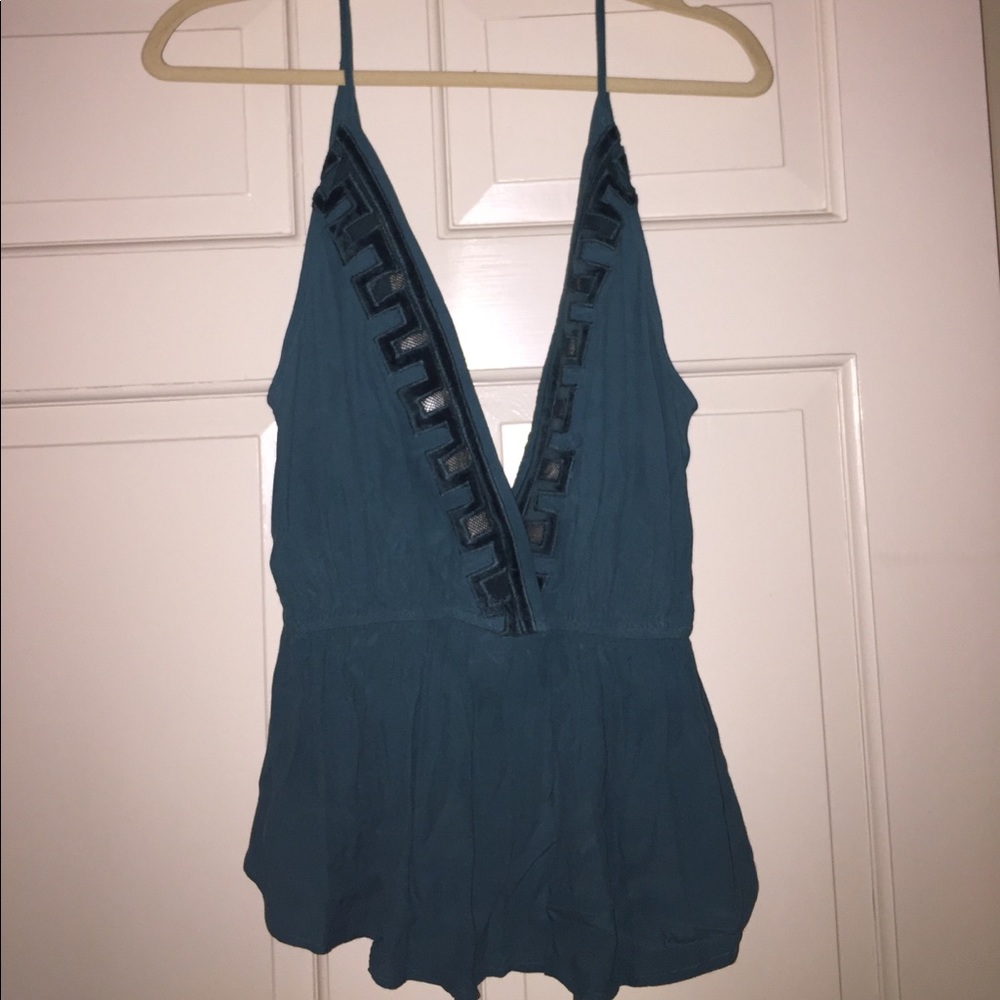 Free people NWOT teal top