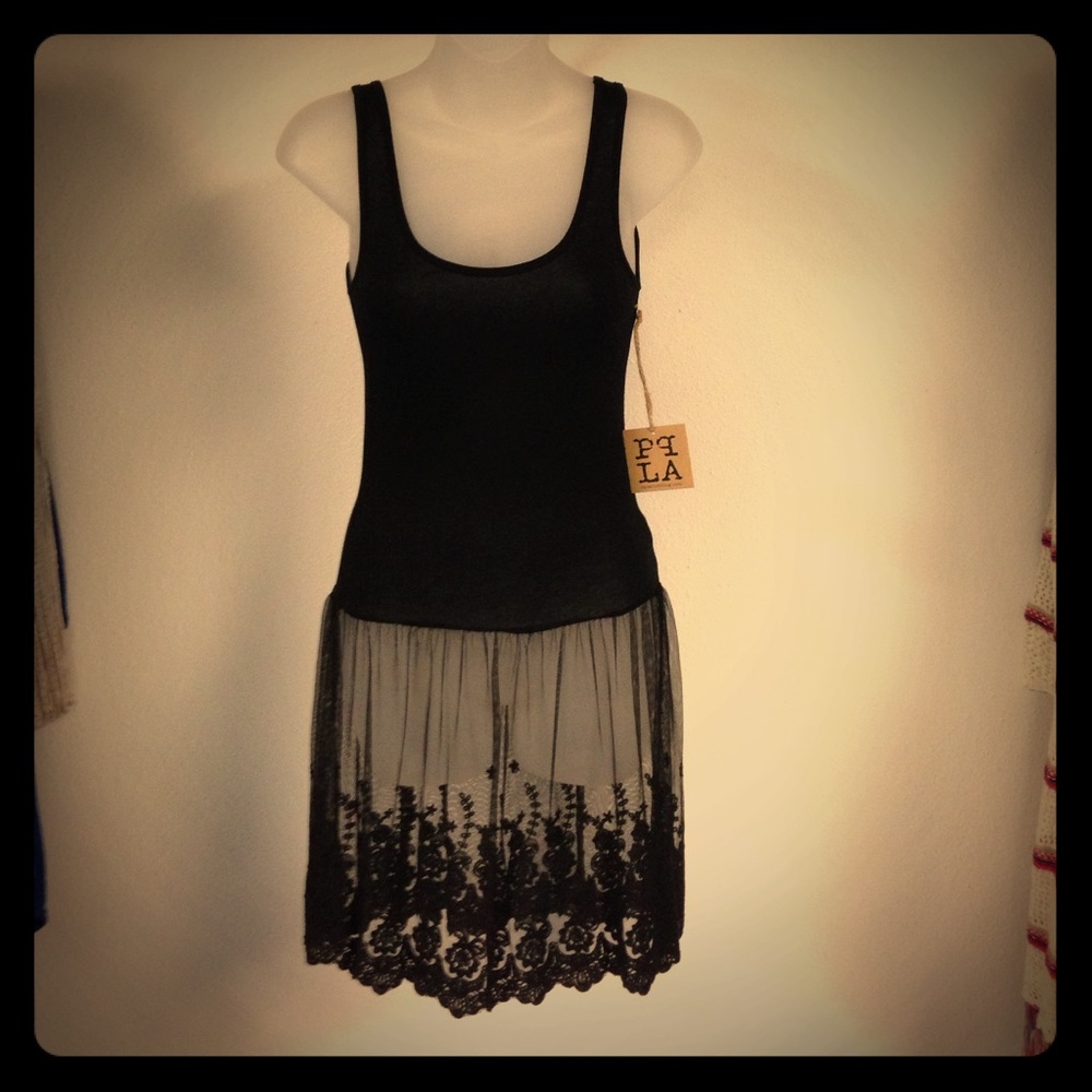 New with tag's PPLA sheer lace bottom dress