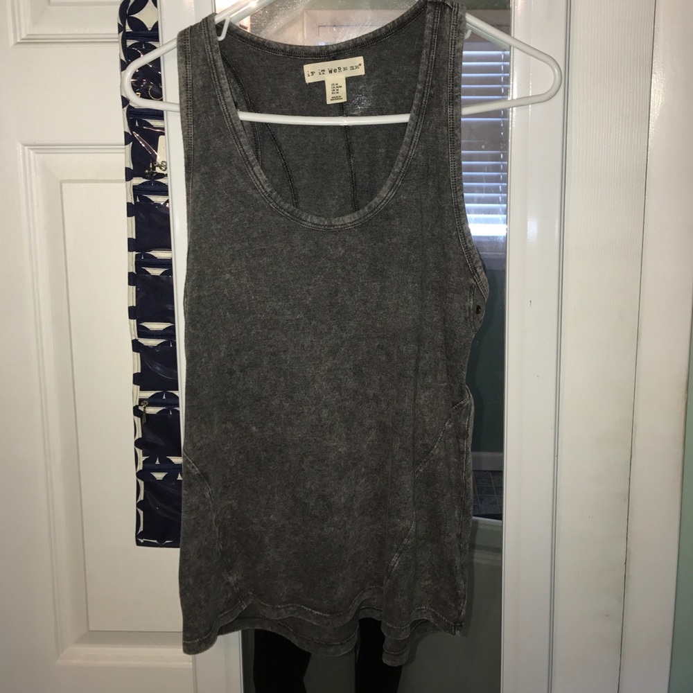 Washed out grey loose tank top