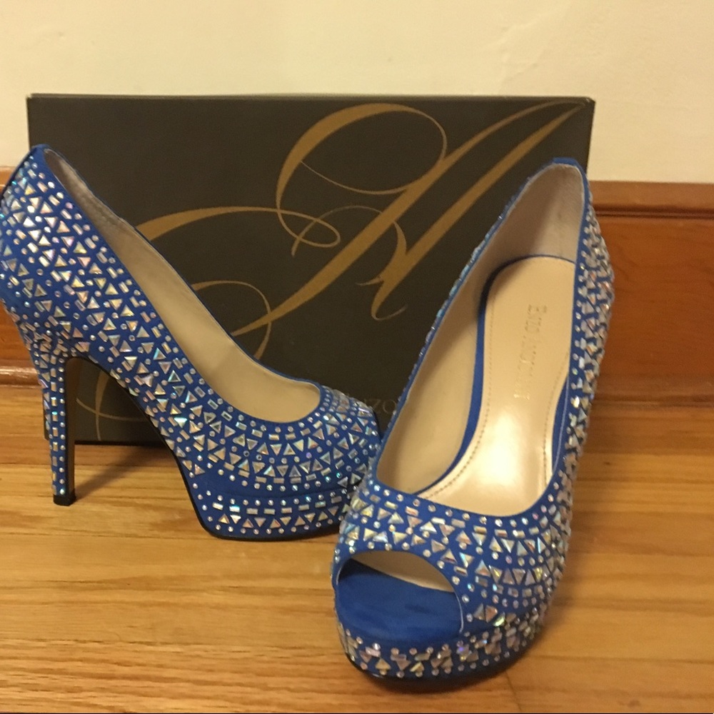 Blue Sparkle Enzo Angiolini Heels