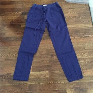 Blue linen pants