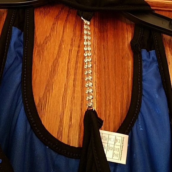 Blue sequin tank top - Picture 3 of 3