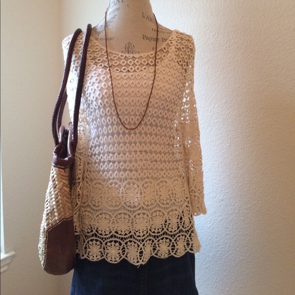 Beautiful Cream Color Embroidered Top. - Picture 5 of 5