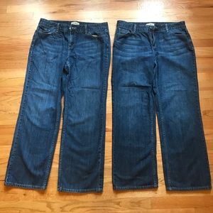 2 pairs of LL Bean jeans size 16