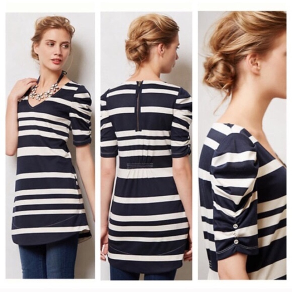 Anthropologie Deletta Ruched Tunic