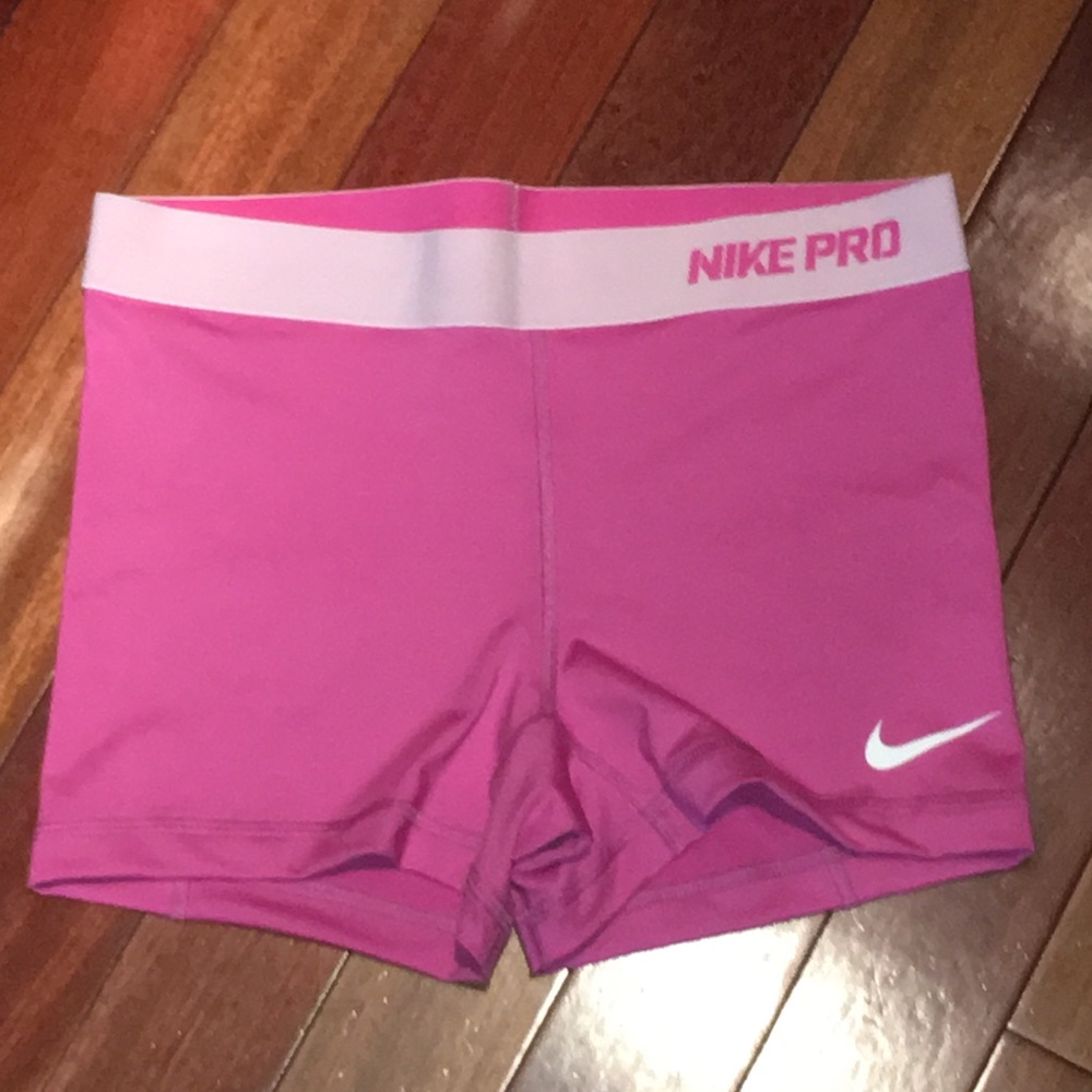 Pink Nike Pro Shorts