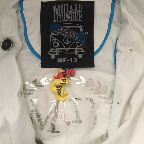 VinTaGe MiLLard FiLlMorE MiLitArY StylE WhiTe JaCKet - Picture 5 of 8
