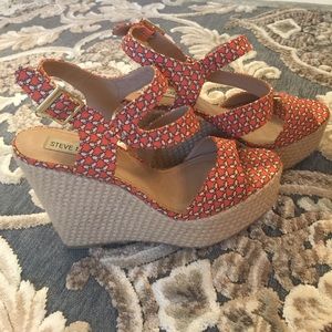 light orange steve madden wedges
