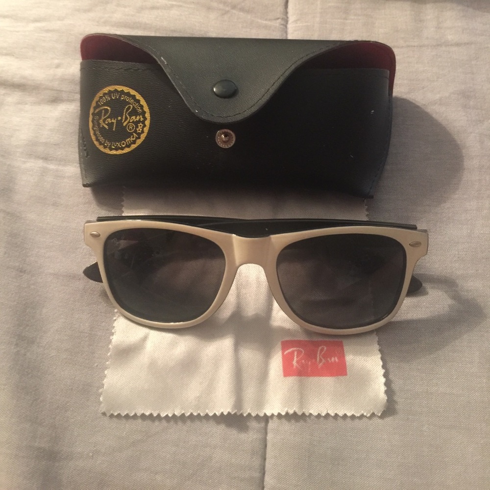 White RayBan Sunglasses