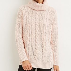 Pink Cable Knit Sweater