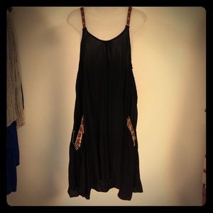 New with tags flared beaded pockets mini dress