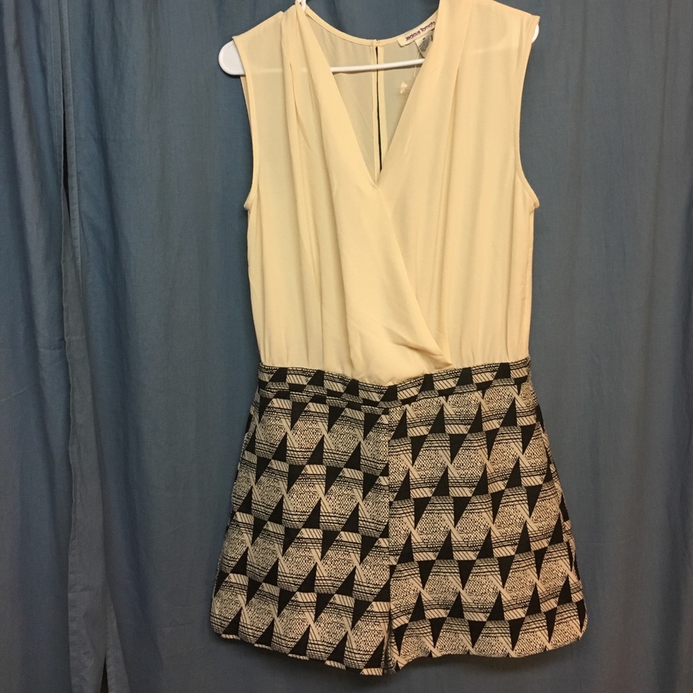 NEVER WORN Black and cream romper.
