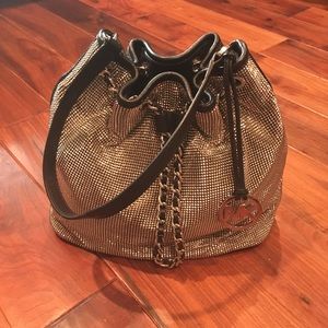 Michael Kors 'Frankie' Metal Mesh Bucket Bag