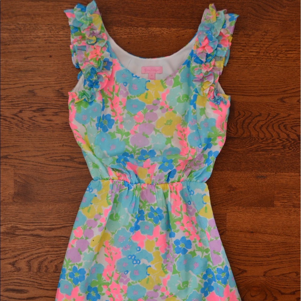 Lilly Pulitzer Floral Print Sundress sz XS
