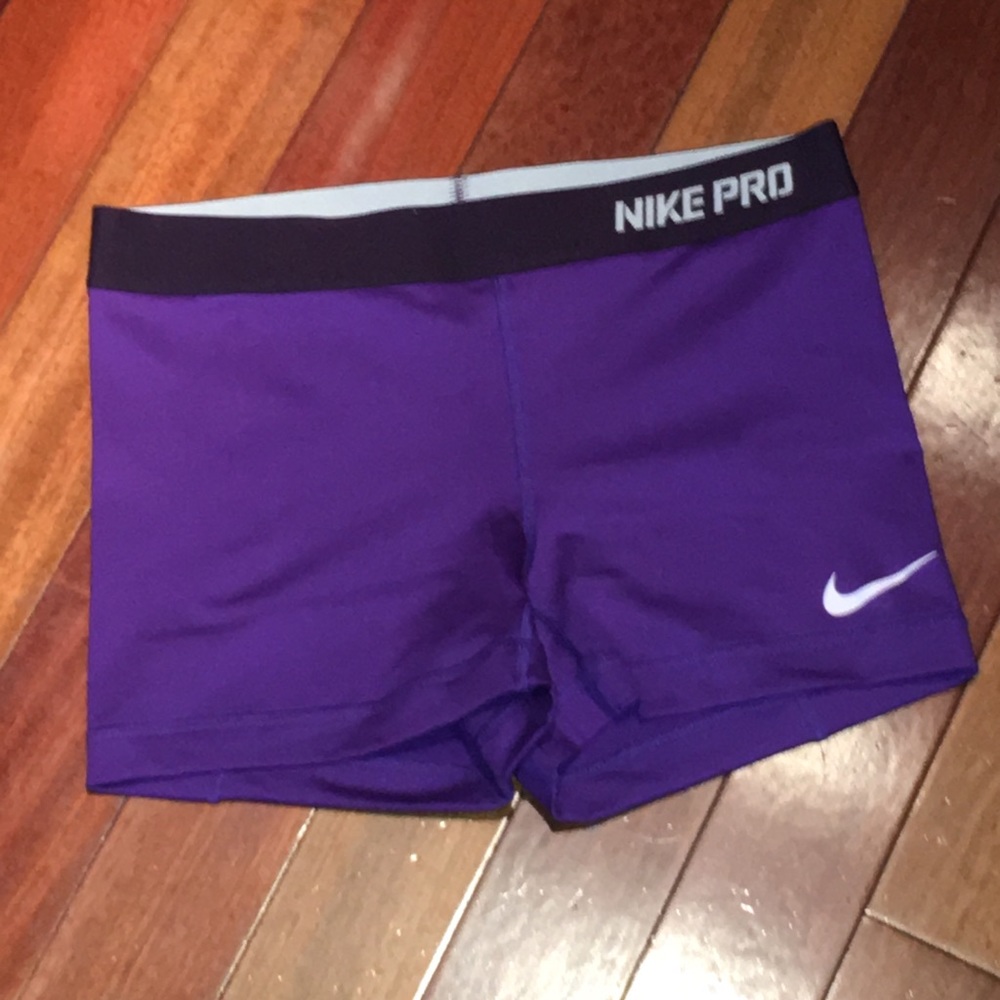 Purple Nike Pro Shorts