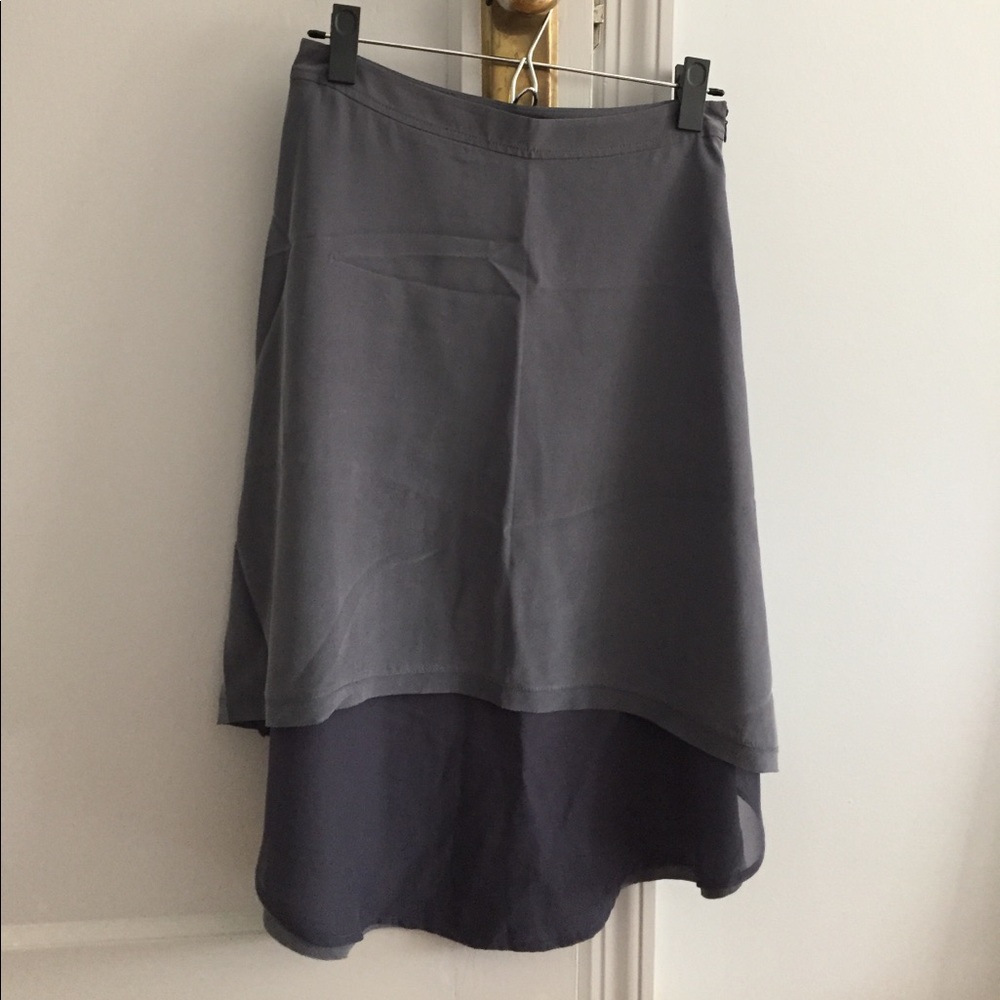Gray blue skirt - long in back