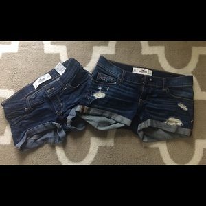 Hollister Jean Shorts Size 23 Lot of 2