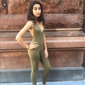Only $3! Olive halter catsuit