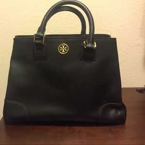Tory burch trapezium tote with should strap